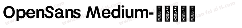 0penSans Medium字体转换